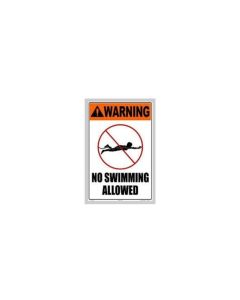 Warning No Swimming Sign